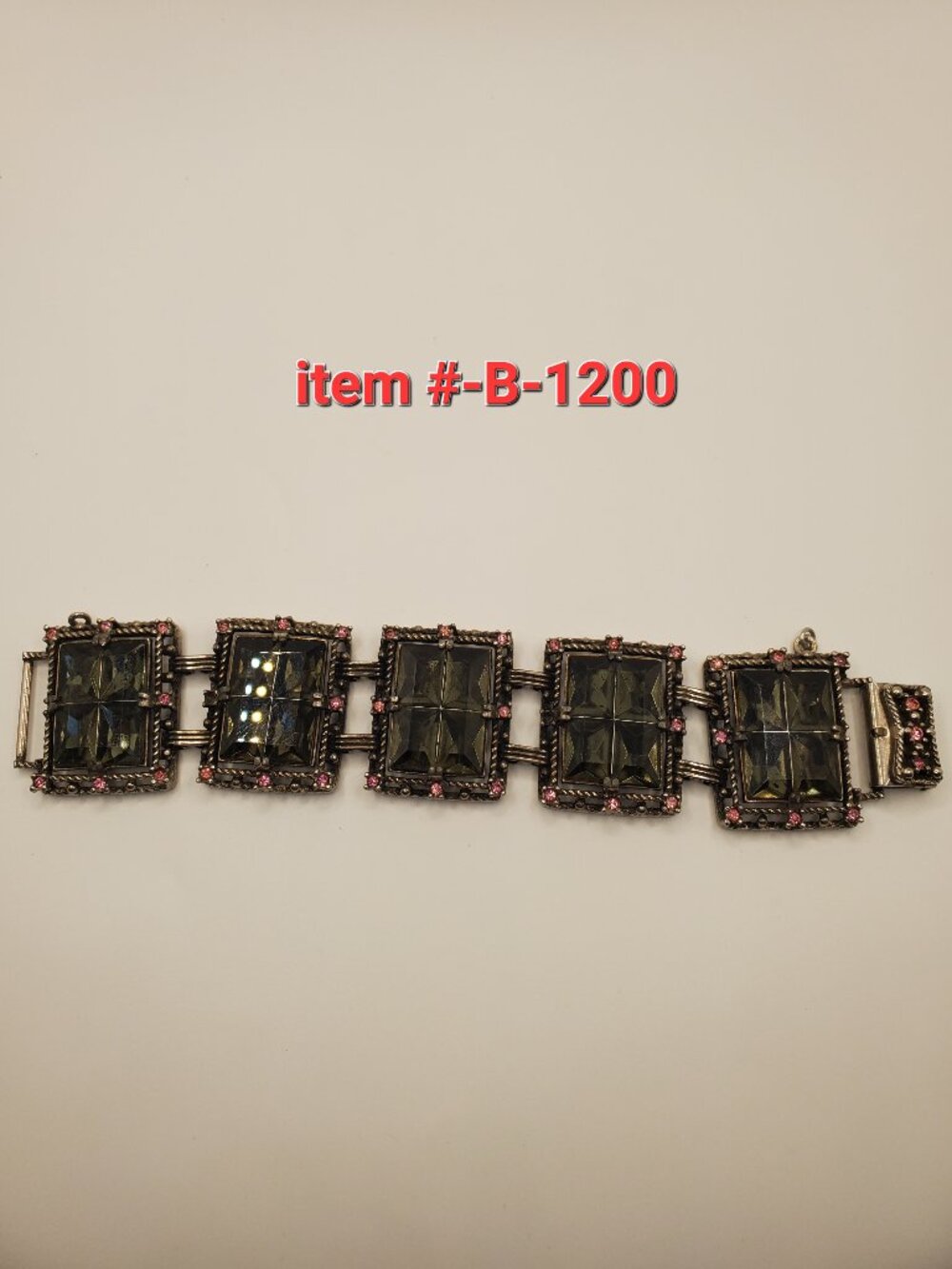 1 Silver -toned Bracelet, item # B-1200, wt. 78 grams.